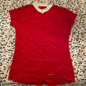 Red cycling jersey